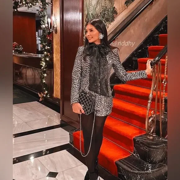 Zara sequin lapelless blazer - Picture 3 of 11